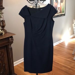 Tahari navy dress